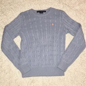 Ralph Lauren Pastel Blue Cable-Knit Sweater